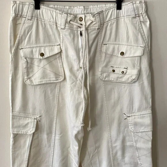 Free People Tahiti Herringbone Cargo Pants NWT - Picture 11 of 14